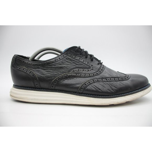 Cole Haan ZeroGrand Men\'s Size 10.5 M C21226 Wingtip Oxfords Black Shoes